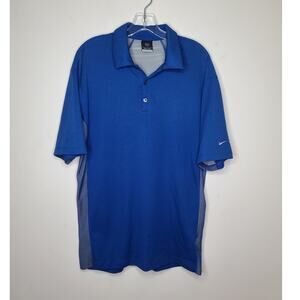 Nike Golf Sphere React blue short sleeve polo shirt - LARGE